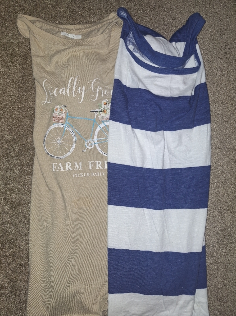 SeeMaurices Tan Crewneck Tees